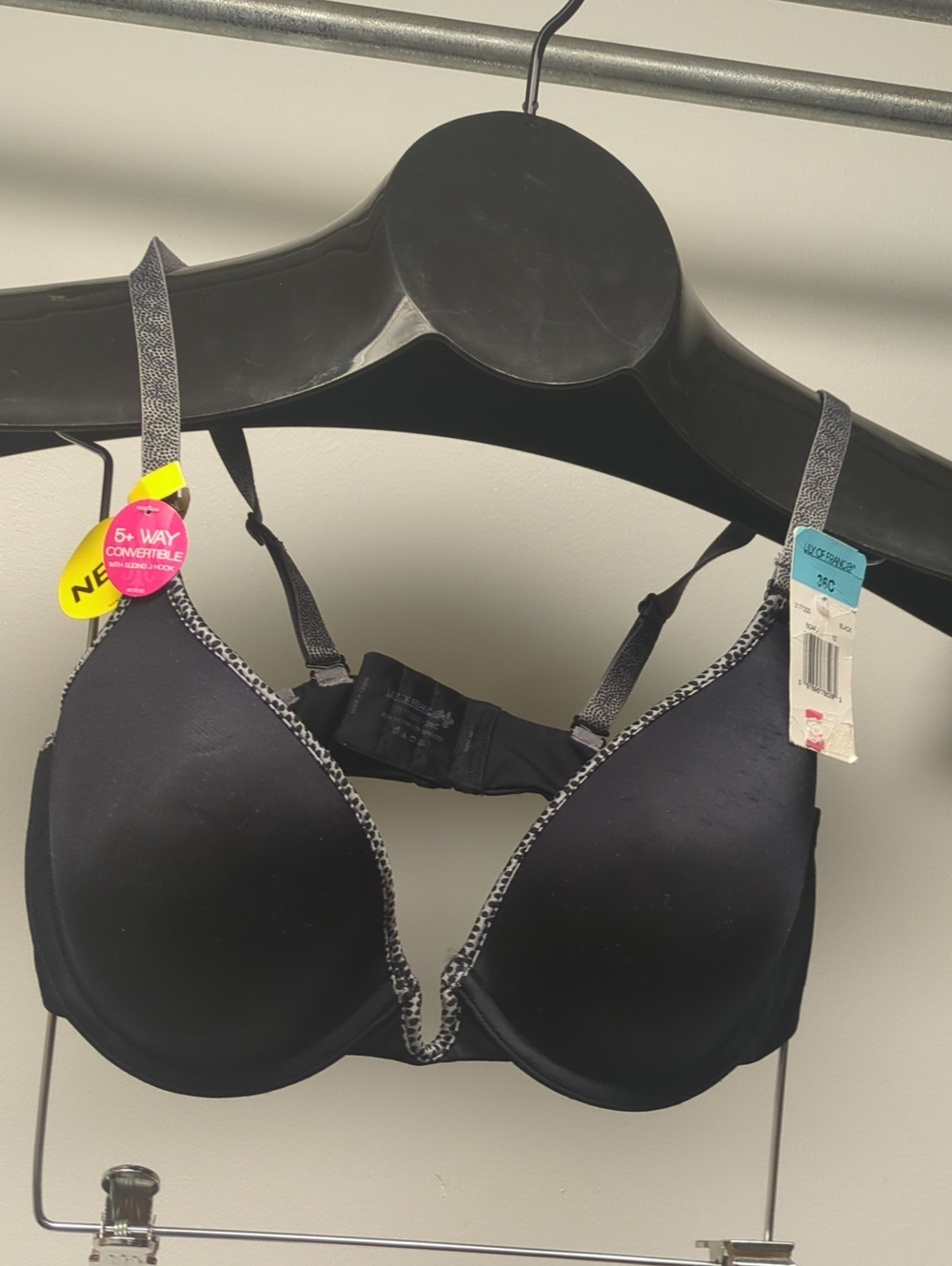 36C  Lily Of France Extreme U Plunge Bra Mult 5+i Way Convertible Straps New